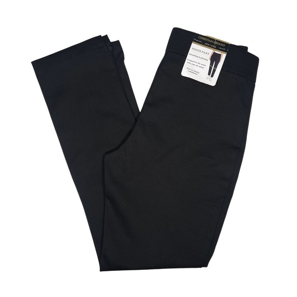 NEW Christian Siriano Ponte Pants Ankle Cropped Career Office Black XS NWT - Picture 11 of 11